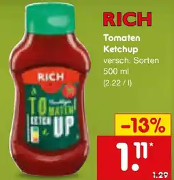Netto Marken-Discount RICH Tomaten Ketchup Angebot