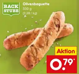Netto Marken-Discount BACK STUBE Olivenbaguette Angebot