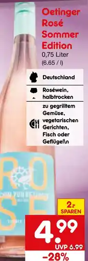 Netto Marken-Discount Oetinger Rosé Sommer Edition Angebot