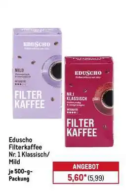 METRO Eduscho Filterkaffee Nr. 1 Klassisch/Mild Angebot