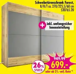 Möbel Boss Schwebetürenschrank Forest Angebot