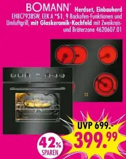 Möbel Boss BOMANN Herdset, Einbauherd Angebot