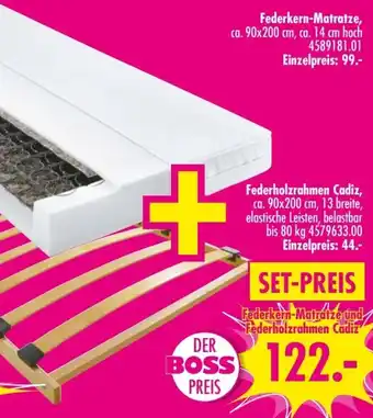 Möbel Boss Federholzrahmen Cadiz Angebot