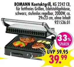 Möbel Boss BOMANN Kontaktgrill Angebot