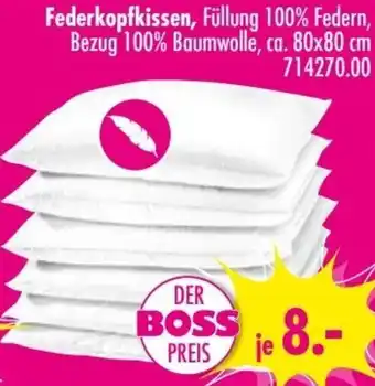 Möbel Boss Federkopfkissen Angebot