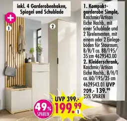 Möbel Boss Kompaktgarderobe Simple Angebot