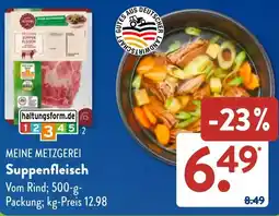 Aldi Süd MEINE METZGEREI Suppenfleisch Angebot
