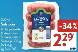 Aldi Süd CUCINA Salsiccia Angebot