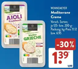 Aldi Süd WONNEMEYER Mediterrane Creme Angebot