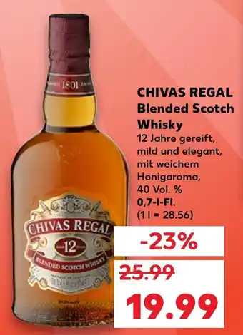 Kaufland Chivas Regal Blended Scotch Whisky 0.7-l-Fl. Angebot