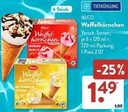 Aldi Süd MUCCI Waffelhörnchen Angebot