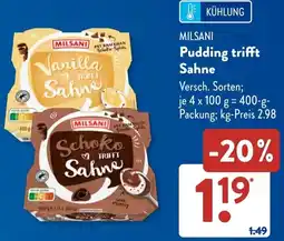 Aldi Süd MILSANI Pudding trifft Sahne Angebot
