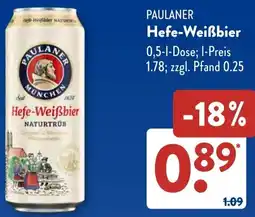 Aldi Süd PAULANER Hefe-Weißbier Angebot