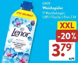 Aldi Süd LENOR Weichspüler Angebot