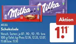Aldi Süd MILKA Schokolade Angebot