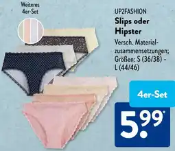 Aldi Süd UP2FASHION Slips oder Hipster Angebot