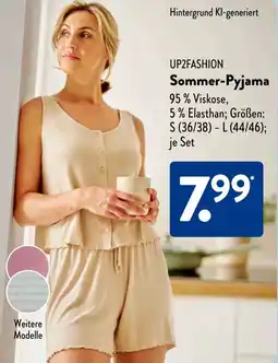 Aldi Süd UP2FASHION Sommer-Pyjama Angebot