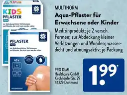 Aldi Süd MULTINORM Aqua-Pflaster für Erwachsene oder Kinder Angebot