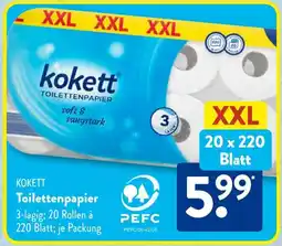 Aldi Süd KOKETT Toilettenpapier Angebot