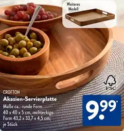 Aldi Süd CROFTON Akazien-Servierplatte Angebot