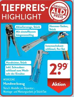 Aldi Süd WORKZONE Handwerkzeug Angebot