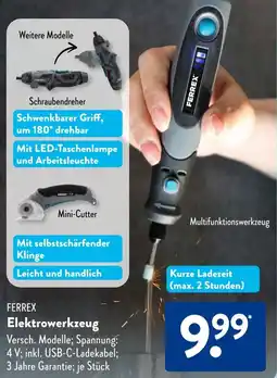 Aldi Süd FERREX Elektrowerkzeug Angebot