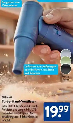 Aldi Süd AMBIANO Turbo-Hand-Ventilator Angebot