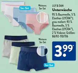 Aldi Süd LILY & DAN Unterwäsche Angebot