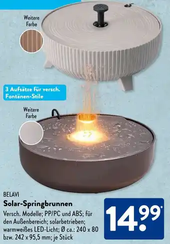 BELAVI Solar-Springbrunnen