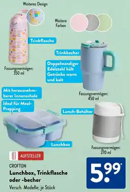 Aldi Süd CROFTON Lunchbox, Trinkflasche oder -becher Angebot