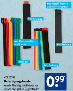 Aldi Süd WORKZONE Befestigungsbänder Angebot