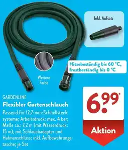 Aldi Süd GARDENLINE Flexibler Gartenschlauch Angebot