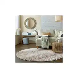 Netto Marken-Discount Teppich gestreift Naturfarben Ø140 cm - PERRAN Kadima Design Angebot