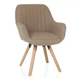 Netto Marken-Discount hjh LIVING Polsterstuhl SCANDI SOFT Stoff mit Armlehnen Angebot