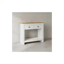 Netto Marken-Discount KADIMA DESIGN Konsolentisch Eiche-Weiß, 2 Schubladen, Offenes Fach, Melaminharzbeschichtung Angebot
