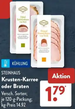 Aldi Süd STEINHAUS Krusten-Karree oder Braten Angebot