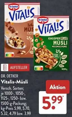 Aldi Süd DR. OETKER Vitalis-Müsli Angebot
