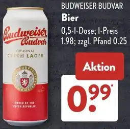 Aldi Süd BUDWEISER BUDVAR Bier Angebot