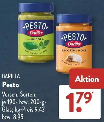 Aldi Süd BARILLA Pesto Angebot