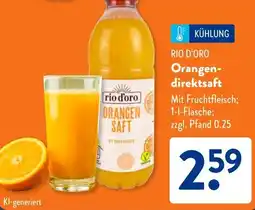 Aldi Süd RIO D'ORO Orangendirektsaft Angebot