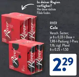 Aldi Süd RIVER Cola Angebot