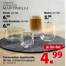 Zurbrüggen Collection Alberto MARTINELLI Espressogläser doppelwandig Angebot
