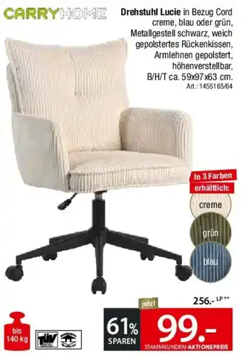 Zurbrüggen CARRYHOME Drehstuhl Lucie Angebot