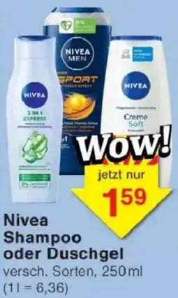 Jawoll Nivea Shampoo oder Duschgel Angebot