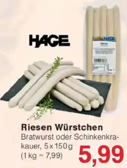 Jawoll HAGE Riesen Würstchen Angebot