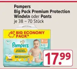 Rossmann Pampers Big Pack Premium Protection Windeln oder Pants Angebot