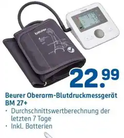 Rossmann Beurer Oberarm-Blutdruckmessgerät BM 27+ Angebot