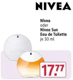 Rossmann Nivea oder Nivea Sun Eau de Toilette Angebot