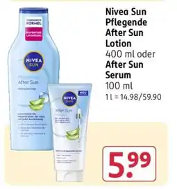 Rossmann Nivea Sun Pflegende After Sun Lotion 400 ml oder After Sun Serum 100 ml Angebot