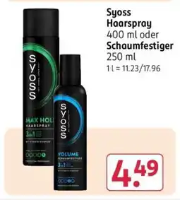 Rossmann SYOSS Haarspray Angebot